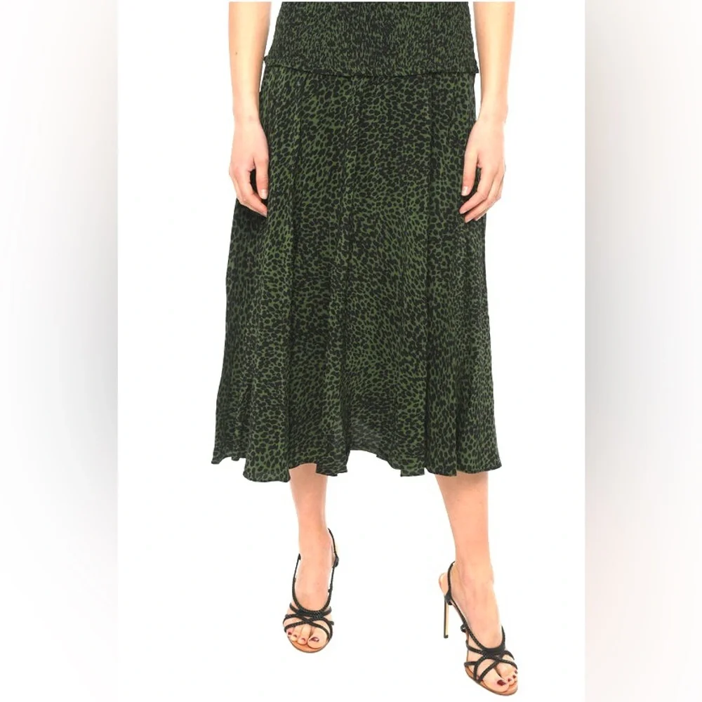 Proenza Schouler Black and Green Midi Dress - Picture 4 of 11